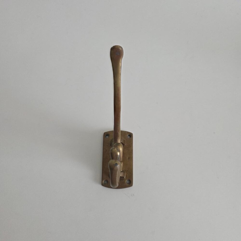 Brass 3 Hook Folding Wall Mount Coat Hat Hook